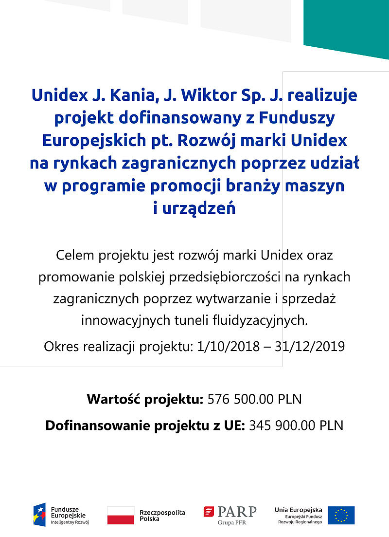 Dotacje z Unii Europejskiej dla Unidex