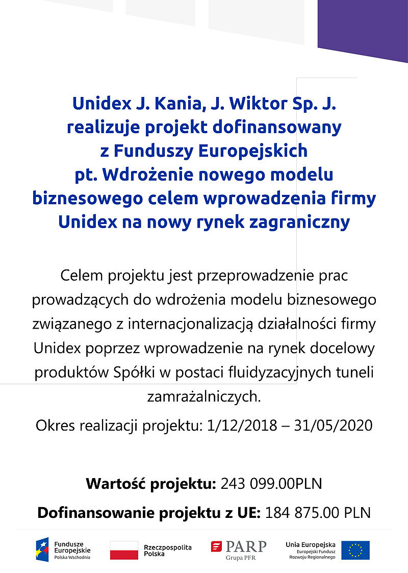 Dotacje z Funduszy Europejskich dla Unidex
